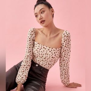 Reformation Olio Top In Marion Size 6